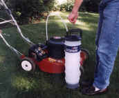A Big PELA oil extractor used on a lawnmower